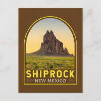 Shiprock Nouveau-Mexique Retro Emblem Art Vintage