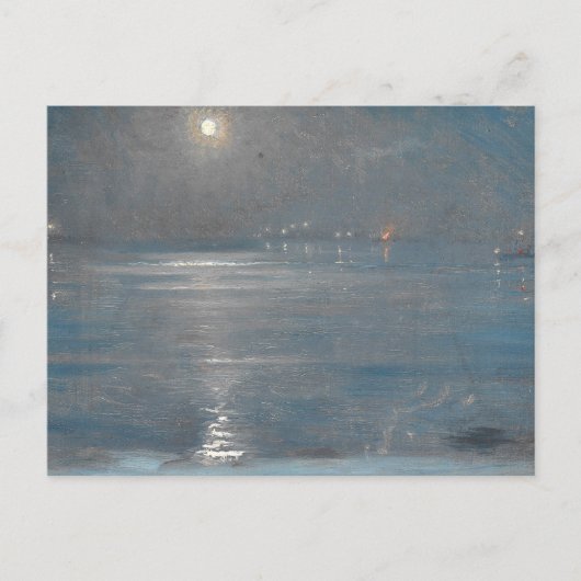 Carte Postale Ships with lanterns at sea, Peder Severin Krøyer (Devant)