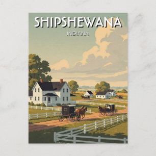 Carte Postale Shipshewana Comté Amish de l'Indiana