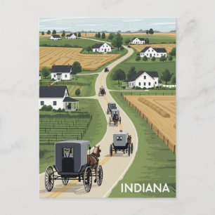 Carte Postale Shipshewana Comté Amish de l'Indiana