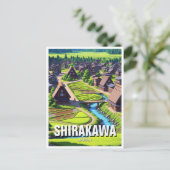 Carte Postale Shirakawa Gifu Japon (Debout devant)