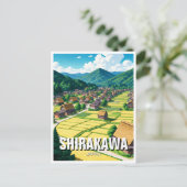 Carte Postale Shirakawa Gifu Japon Voyage (Debout devant)