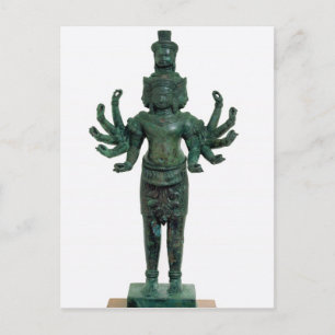 Carte Postale Shiva avec beaucoup de bras et de têtes, Angkor