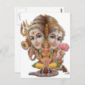 Carte Postale Shiva et famille (Devant / Derrière)