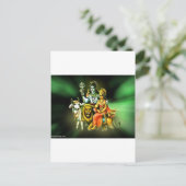CARTE POSTALE SHIVA ET PARVATHI (Debout devant)
