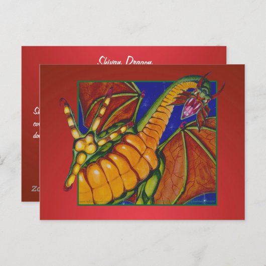 Carte Postale Shivan Dragon (Devant / Derrière)