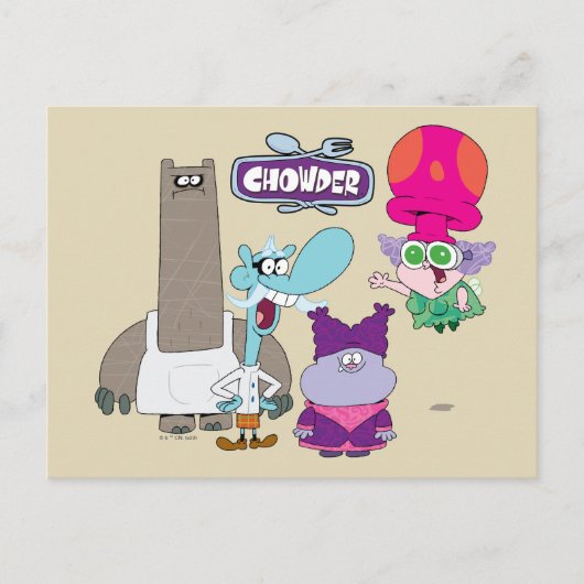 Carte Postale Shnitzel, Mung, Chowder et Truffes (Devant)