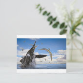 Carte Postale Shonisaurus Dinosaur Attaque surprise (Debout devant)