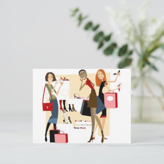 Carte Postale Shopaholic (Debout devant)