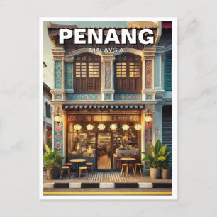 Carte Postale Shophouse Penang Malaysia