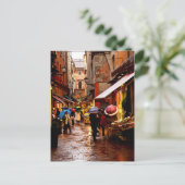 Carte Postale Shopping dans la pluie (Debout devant)