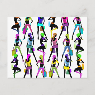Carte Postale Shopping Glamor Girls