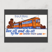 Carte postale Shore Fast Line Trolley Service (Devant)