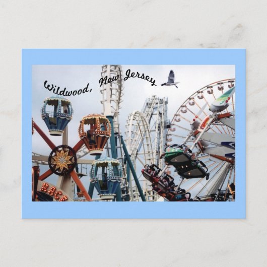 Carte postale Shore Pier Wildwood Text (Devant)