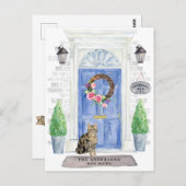 Carte Postale Shorthair Tabby Cat Moving Faire-par (Devant / Derrière)