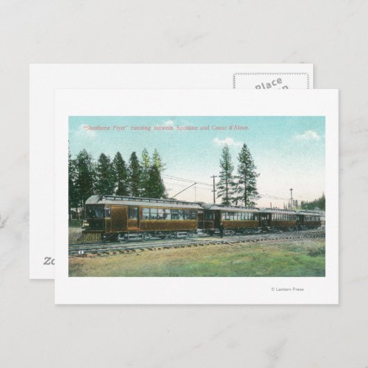 Carte Postale Shoshone Flyer Train de Spokane (Devant / Derrière)