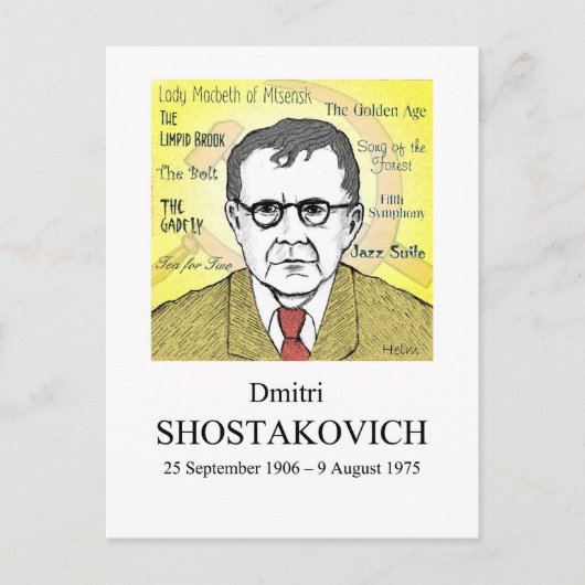 Carte Postale Shostakovich (Devant)