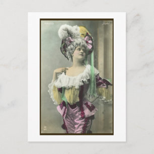 Carte Postale Show Girl Risque Danseuse Française
