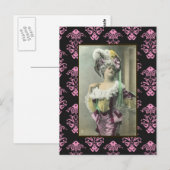 Carte Postale Show Girl Risque French Dancer (Devant / Derrière)