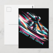 Carte Postale Shred the Gnar Snowboard (Devant / Derrière)