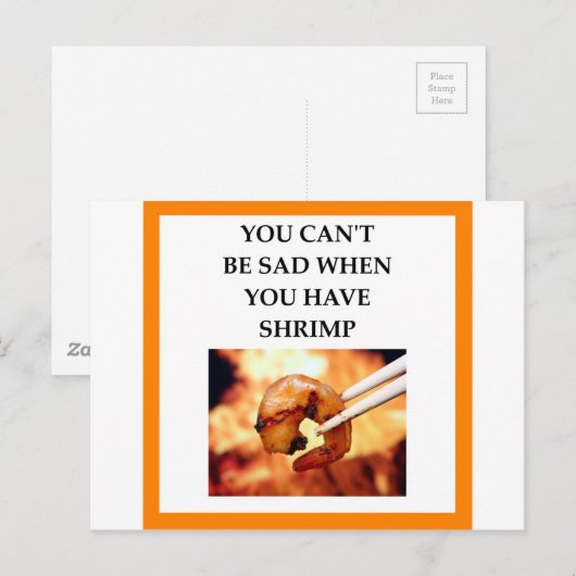 CARTE POSTALE SHRIMP (Devant / Derrière)