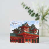 Carte Postale shrine rouge japon (Debout devant)