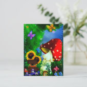 Carte Postale Shroom Gully Whimsical Imaginaire Art (Debout devant)