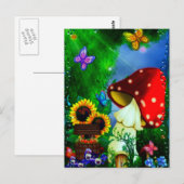 Carte Postale Shroom Gully Whimsical Imaginaire Art (Devant / Derrière)