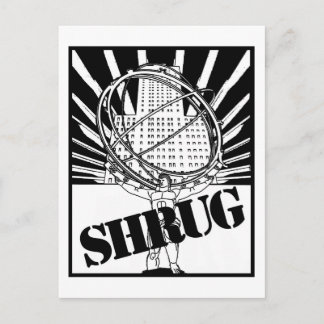 Carte Postale SHRUG Inspiré par le nouvel Atlas haussé