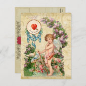 Carte postale Shy Cupid Valentine (Devant / Derrière)
