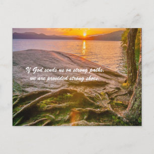 Carte Postale Si Dieu nous envoie sur des chemins forts,