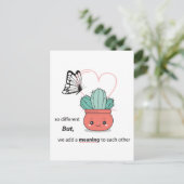 Carte Postale Si différents, parfaits ensemble – Joli Couple Amo (Debout devant)