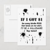 Carte Postale Si j'ai 1 $ (Devant / Derrière)