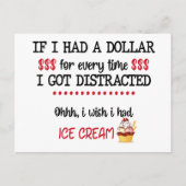 Carte Postale Si J'Avais Un Dollar À Chaque Fois Que Je Me Suis  (Devant)