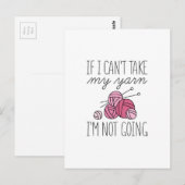 Carte Postale Si je ne peux pas prendre mon fil (Devant / Derrière)