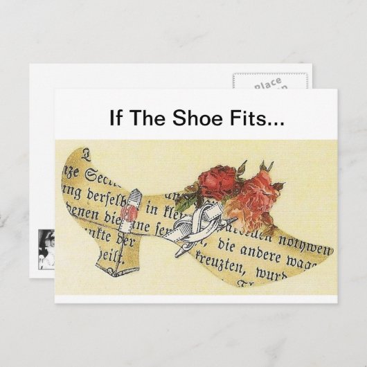 Carte Postale Si La Chaussure Est Conforme... Chaussure Cendrill (Devant / Derrière)