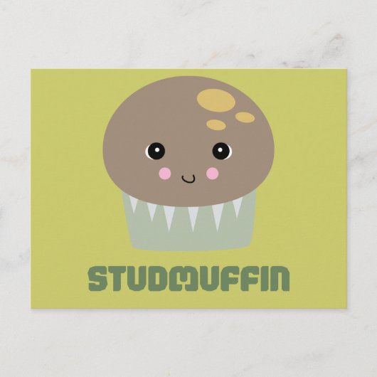 Carte Postale si mignon kawaii stud muffin (Devant)