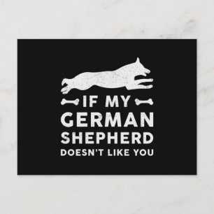 Carte Postale Si mon berger allemand Amoureux des chiens animal