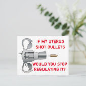 Carte Postale Si Mon Uterus Tire Des Bullets Pro Choix (Debout devant)
