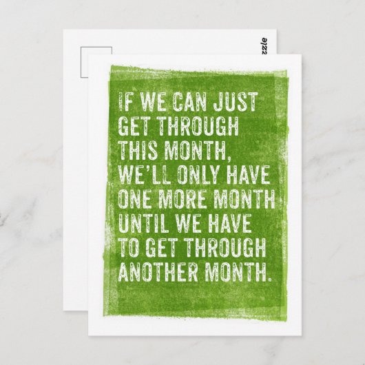 Carte Postale Si Nous Pouvons Juste Passer Ce Mois ... (Devant / Derrière)