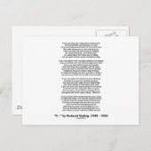 Carte Postale Si Poème De Rudyard Kipling (Poème Inspirationnel) (Devant / Derrière)