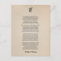 Si Poème de Rudyard Kipling Vintage