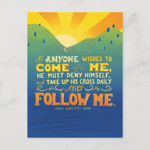 Carte Postale Si quelqu'un veut venir après moi