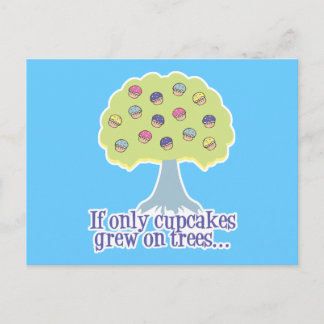 Carte Postale Si seulement des Cupcakes dans les Arbres