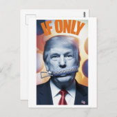 Carte Postale Si seulement les lèvres Zipped (Devant / Derrière)