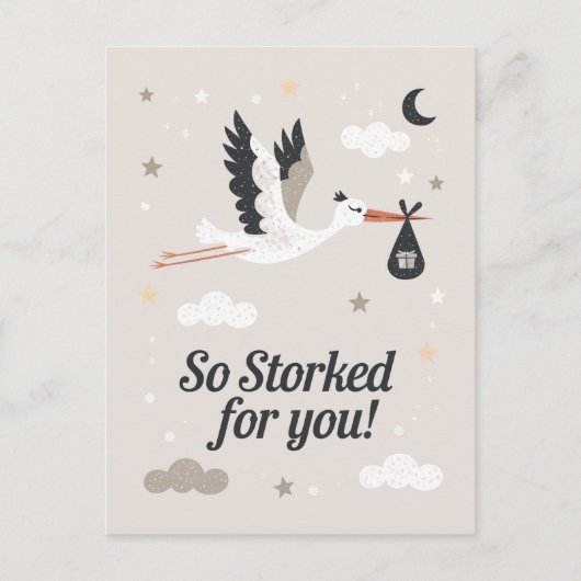 Carte Postale Si Stocké Pour Vous Drôle Grossesse Oiseau (Devant)