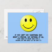 Carte Postale Si tu ne peux pas dire quelque chose de bien (Devant / Derrière)