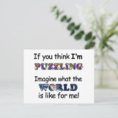 Carte Postale Si tu penses que je suis perplexe (Debout devant)