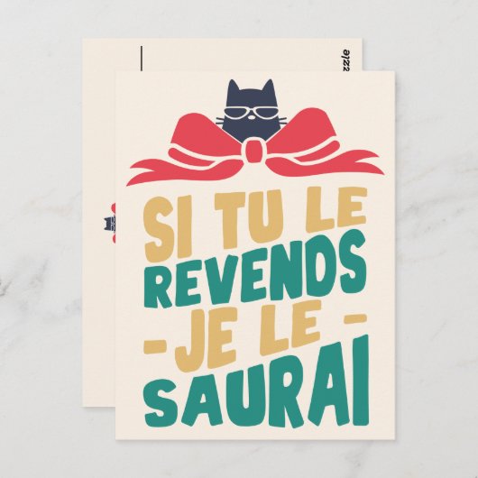 Carte Postale Si tu vends je saurais - Édition Bday (Devant / Derrière)