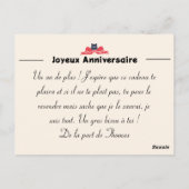 Carte Postale Si tu vends je saurais - Édition Bday (Dos)